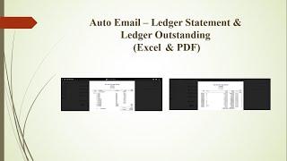 Tally TDL -  Auto Email - Ledger Statement & Ledger Outstanding (Bill-wise)- Excel & PDF Format