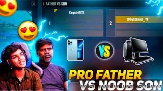 Pro Father VS Noob Son Father vs SonFree Fire in Telugu | Dhanush FF Gamer |