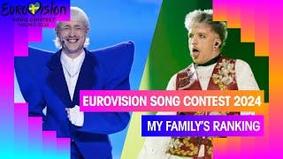 My family ranked all songs of Eurovision 2024 ‍‍‍ - ESC 2024 FAMILY RANKING