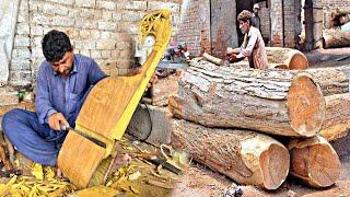 Woodworking Craft Hands Always Creative Wonderful || The Art of Making a Rabab By skilled Craftsman