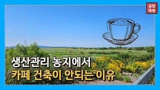 생산관리지역에서 카페. 농지에서는 사실상 불가능합니다.