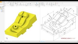 Autodesk inventor 2024 Exercise 24 Drawing A Simple 3D Model
