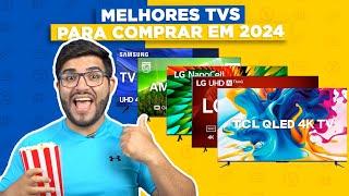 SEM MEDO! 5 Melhores TVs para COMPRAR em 2024! (sem gastar muito)