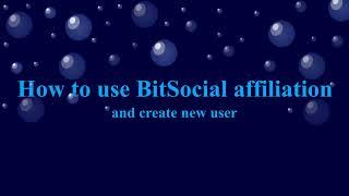 How to use BitSocial affiliation