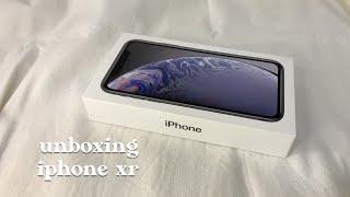 unboxing iphone xr 128gb black | halcyrence