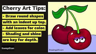 How to Draw Cute Cherries