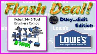 Kobalt 24v 6 Tool Brushless Combo Plus Extras at Lowe's