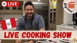 Cooking Live!!  My favorite Peruvian Chicken Dish - Aji de Gallina Live Cooking Show