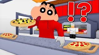 ROBLOX SHINCHAN Opened PIZZA SHOP in PIZZERIA ROBLOX with CHOP