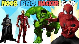 NOOB vs PRO vs HACKER vs GOD in Superhero Race