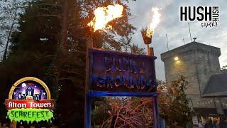 Burial Grounds Full Walkthrough 4K | Alton Towers FREE Scare Zone