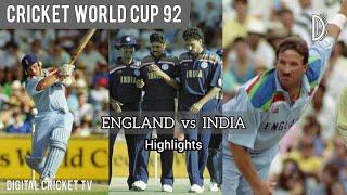 CRICKET WORLD CUP 92 / ENGLAND vs INDIA / 2nd Match / HD Highlights / DIGITAL CRICKET TV