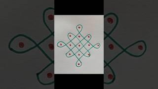 5*1 dot kolam//apartment kolam//simple kolam//easy kolam #trending #muggulu #kolam #rangoli