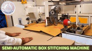 S.K. Brand Semi-Automatic Box Stitching Machine. #boxstitchingmachine