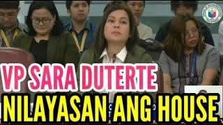 VP SARA DUTERTE NILAYASAN ANG HOUSE OF REPRESENTATIVES