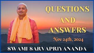 Ask Swami with Swami Sarvapriyananda | Nov 24th, 2024