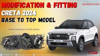 CRETA 2024 BASE MODEL HEAVILY MODIFIED WIT HYUNDAI GENUINE/OTHER ACCESSORIES IN BANGALORE9986031792