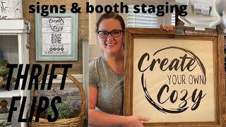 Thrift Flips ~ items to use to stage my booth ~ signs ~furniture