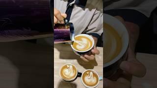 Barista coffee making #latteartclass #coffeeart #coffee #baristalatteart #barista #coffeedecoration