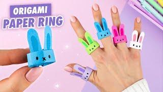 Origami Paper Rabbit Ring | How to make paper ring