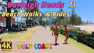 Summer at Burleigh Heads Gold Coast ️ 4k Beach Walks and Rides #inmotion1