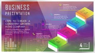 How To Create Business Growth, #Ladder, Steps Presentation Slide in Microsoft Office PowerPoint PPT.