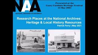 Research places at the National Archive - Patrick Ferry