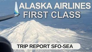 What is it like to Fly First Class on Alaska Airlines from SFO-SEA? Trip Report.