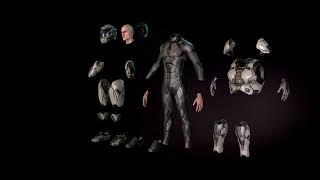 Space male character UE presentation