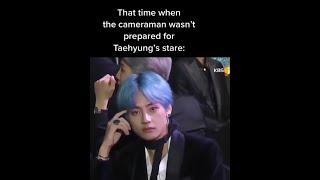 That time when the cameraman wasn't prepared for Taehyung's stare