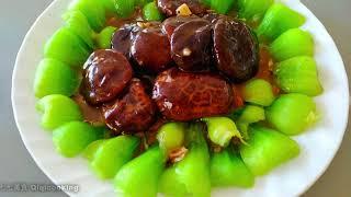 香菇青菜 | Shiitake and Shanghai Green 香菇和青菜，居然这么美味！Cook Shiitake and Shanghai Green in this way, yummy!