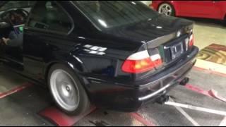 E46 M3 S65 swap dyno pull Dinan exhaust