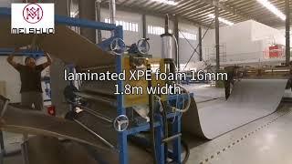 laminated XPE foam 1.8m width gray