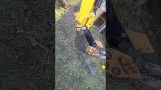 Миниэкскаватор копаем из под стены #родион Сергеевич