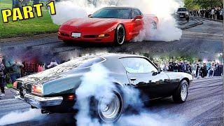 MUSCLE CARS Street Burnouts and Wild V8 Action!! - Vantaa Cruising 9/2023 | PART 1 |