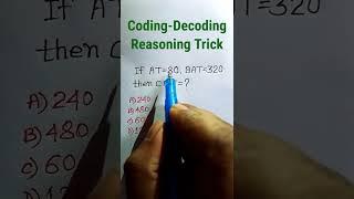 Coding-Decoding Reasoning Trick| Reasoning Classes| Reasoning SSC CGL Questions| #shorts