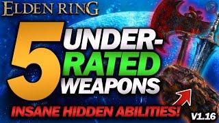 "5 INSANELY POWERFUL but UNDERRATED Weapons to use in Elden Ring!" (w/Build Guides)