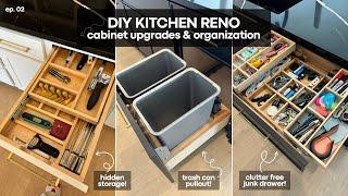 the BEST diy kitchen cabinet upgrades & organization hacks | diy dream home: kitchen makeover ep. 02