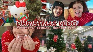 CHRISTMAS VLOG  shopping, eating, christmas decor, married life | vlogmas day 6