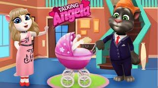 My Talking Angela And Tom Happy Family || My Talking Angela 2 || My Tom 2 || my talking Angela 1 ||