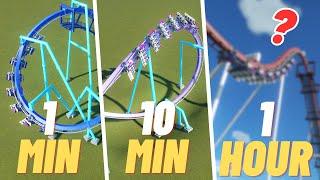 1 MINUTE Flying Coaster VS 1 HOUR Flying Coaster | Planet Coaster Challenge