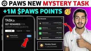 Paws new mystery quest | Paws Airdrop 1m task complete | paws Airdrop new update today