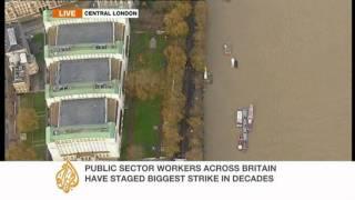 Huge public-sector strike hits the UK