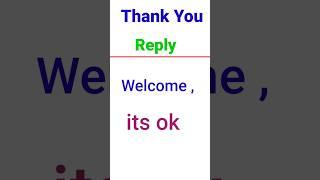 Thank You Reply in English #english #reply