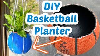 DIY Basketball Planter! Easy to Make Plant Pot