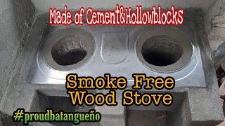 HOW TO MAKE DIY WOOD STOVE FROM CEMENT AND HOLLOWBLOCKS