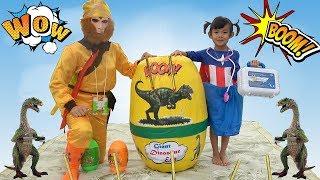 Sinh Nhật Trứng Khủng Long Khổng Lồ - GIANT EGG SURPRISE OPENING  AnAn ToysReview TV 