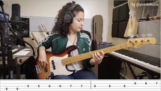 Easy & Funky Bass-line for Beginners - with TABS and Play-along!!