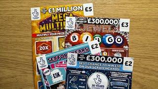 £12 MIX OF ALLWYN SCRATCH CARDS FROM THE NATIONAL LOTTERY