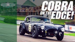 Wild AC Cobra in-lap at Goodwood Revival